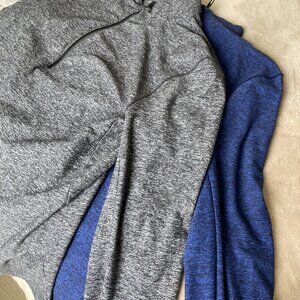 Lululemon men’s t-shirts size M, in dark blue and gray, athletic shirts half zip